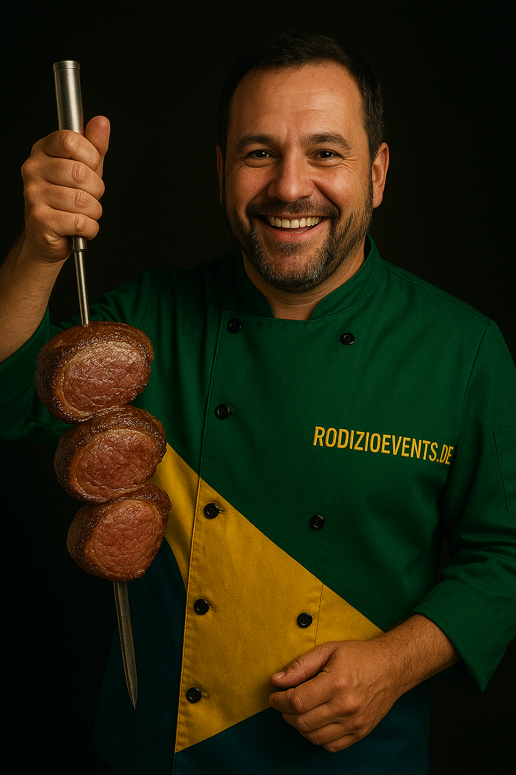 rindfleischspieß vom rodizio brasilianischen grill